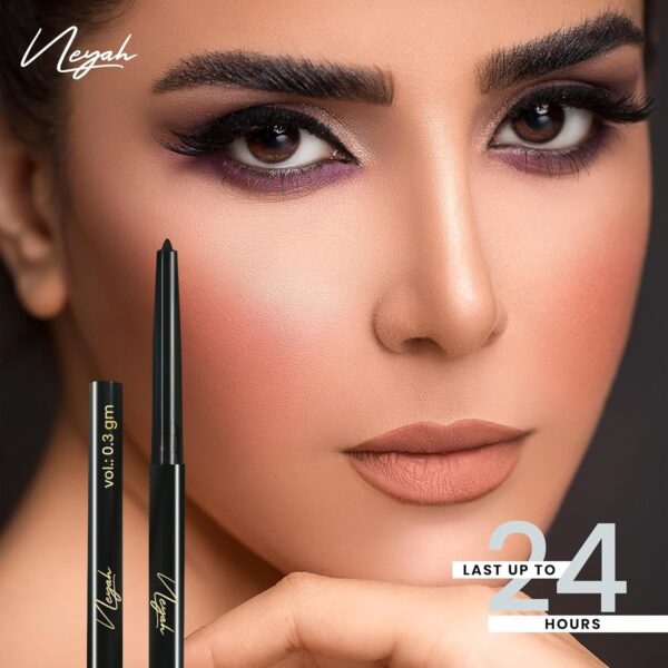 Neyah Pro Line Kajal Matte Pencil - Intense Black, Vegan, Waterproof - Long-lasting Smudge-proof Eye Makeup